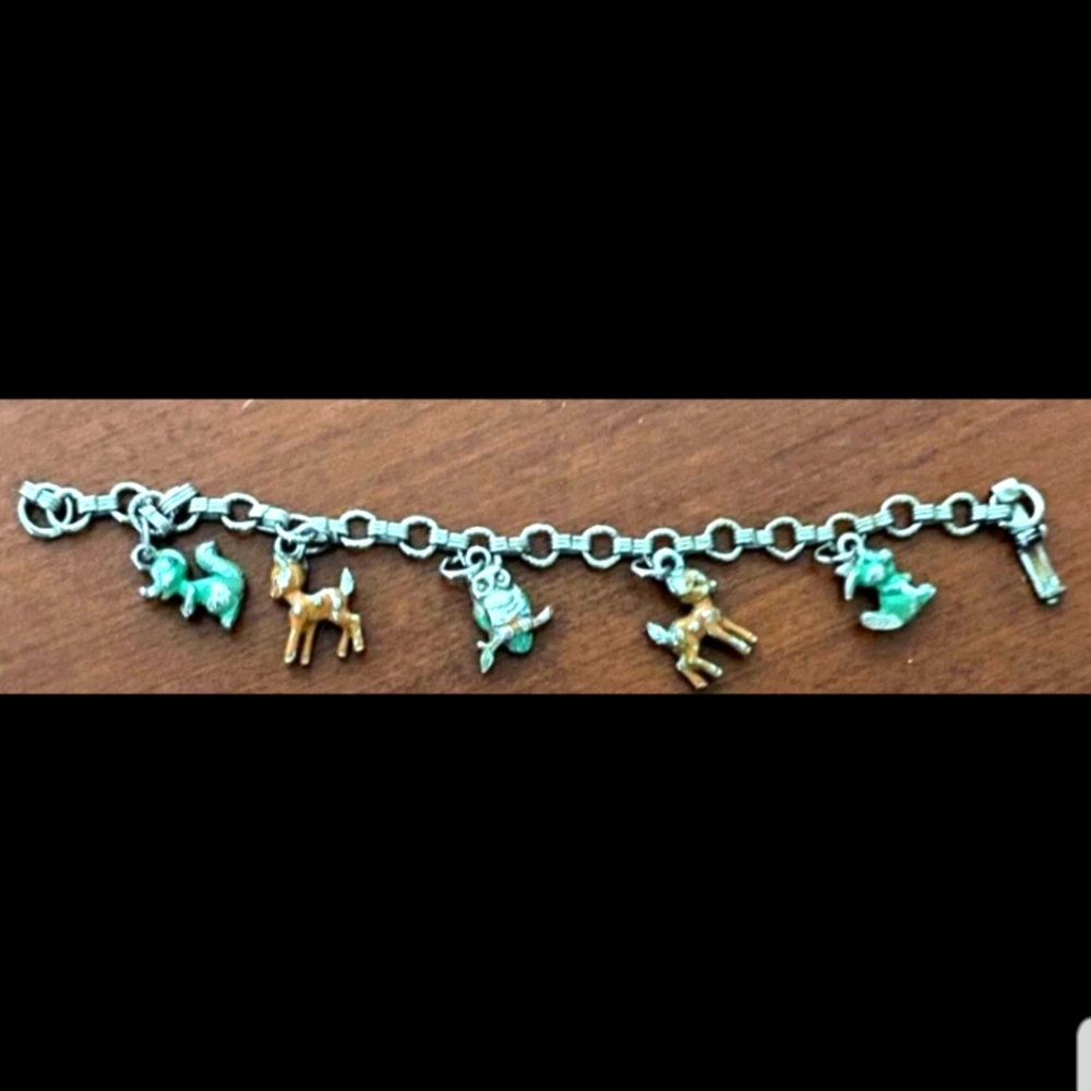 Vintage 1960’s Walt Disney Productions Bambi charm bracelet